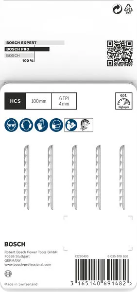 PRO Plastics PP clean T102D list ubodne testere 100 mm, 5 kom 2608667444