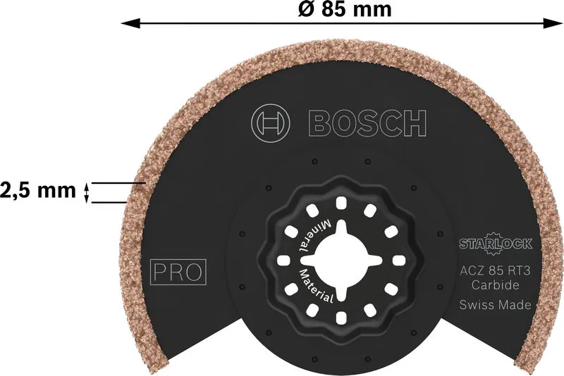 PRO ACZ 85 RT3 list testere za višenamenski alat, 85×2,5 mm 2608669120