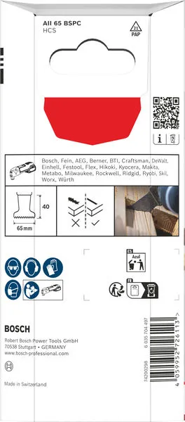 List testere za sečenje drveta AII 65 BSPC, Starlock, 65×40 mm, 5 delova 2608669259