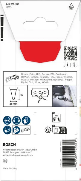 List testere za sečenje plastike AIZ 28 SC, Starlock, 28×40 mm 2608669272