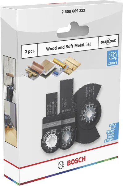 Komplet oštrica za drvo i meki metal, 3 kom. 2608669333