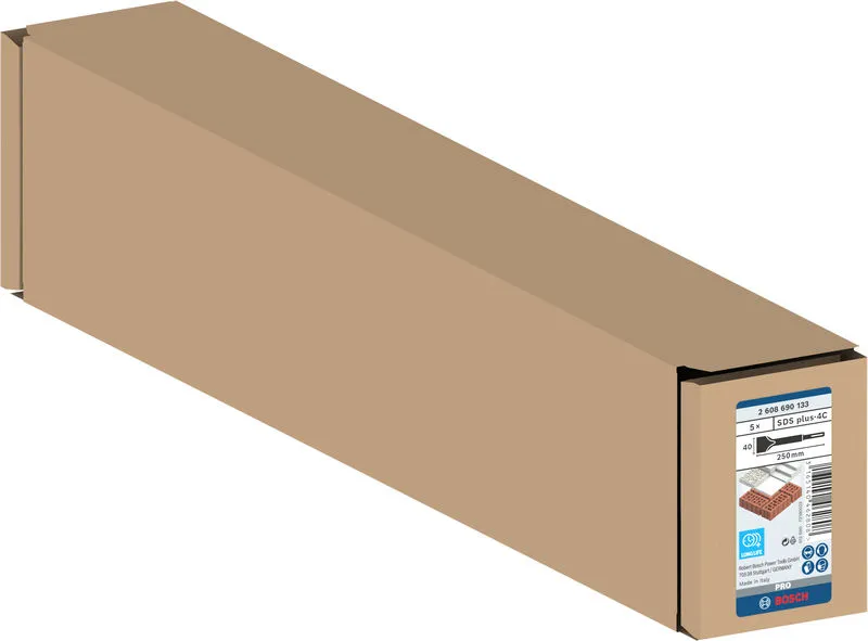 PRO SDS plus-4C pljosnato dleto 40×250 mm, 5 kom 2608690133