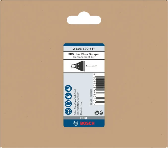 PRO SDS plus set za zamenu strugača za pod, 130 mm 2608690611