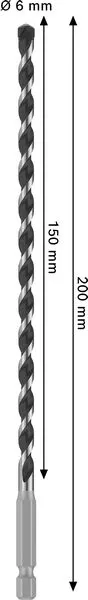 PRO HEX-5 burgija, 6×150×200 mm 2608706978