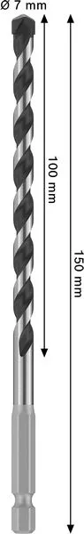 PRO HEX-5 burgija, 7×100×150 mm 2608706984