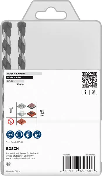 PRO HEX-5 set burgija, 4×100, 5×100, 5×100, 6×100, 6×100, 8×150, 10x150 mm, 7 kom. 2608707005