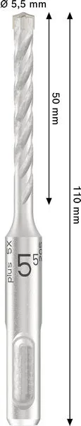 PRO SDS plus-5X burgija za udarne bušilice, 5,5×50×110 mm 2608707230