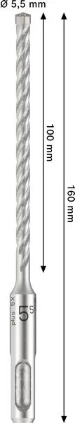 PRO SDS plus-5X burgija za udarne bušilice, 5,5×100×160 mm 2608707231