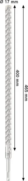 PRO SDS plus-5X burgija za udarne bušilice, 17×400×465 mm 2608707239