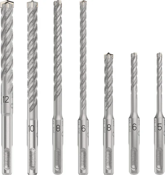 Komplet PRO SDS plus-5X burgija za udarne bušilice od 5/6/8/6/8/10/12 mm, 7 delova 2608707246