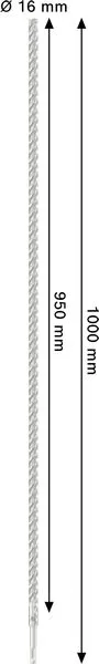 PRO SDS plus-5X burgija za udarne bušilice, 16×950×1000 mm 2608707252