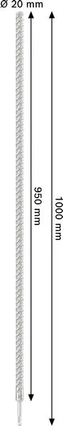 PRO SDS plus-5X burgija za udarne bušilice, 20×950×1.000 mm 2608707254