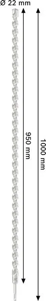 PRO SDS plus-5X burgija za udarne bušilice, 22×950×1.000 mm 2608707255