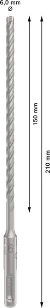 PRO SDS plus-5X burgija za udarne bušilice 6×150×210 mm 2608833779