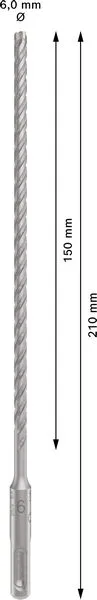 PRO SDS plus-5X burgija za udarne bušilice 6×200×260 mm 2608833780