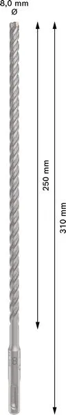 PRO SDS plus-5X burgija za udarne bušilice 8×250×310 mm 2608833792