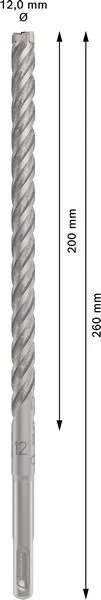 PRO SDS plus-5X burgija za udarne bušilice 12×200×260 mm 2608833809