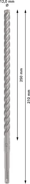 PRO SDS plus-5X burgija za udarne bušilice 12×250×310 mm 2608833810
