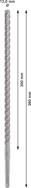 PRO SDS plus-5X burgija za udarne bušilice 12×300×360 mm 2608833811
