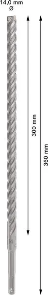 PRO SDS plus-5X burgija za udarne bušilice 14×300×360 mm 2608833820