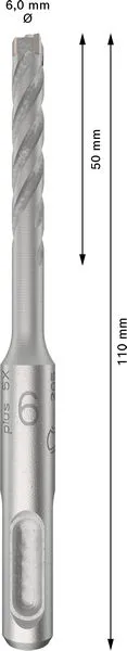 PRO SDS plus-5X burgija za udarne bušilice od 6×50×110 mm, 10 kom 2608833891