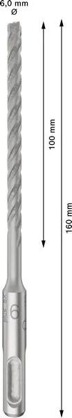 PRO SDS plus-5X burgija za udarne bušilice od 6×100×160 mm, 10 kom 2608833892