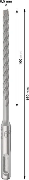 PRO SDS plus-5X burgija za udarne bušilice od 6,5×100×160 mm, 10 kom 2608833894