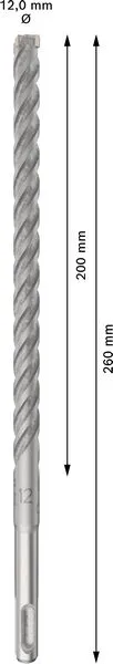 PRO SDS plus-5X burgija za udarne bušilice od 12×200×260 mm, 10 kom 2608833907