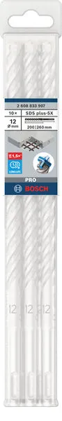 PRO SDS plus-5X burgija za udarne bušilice od 12×200×260 mm, 10 kom 2608833907