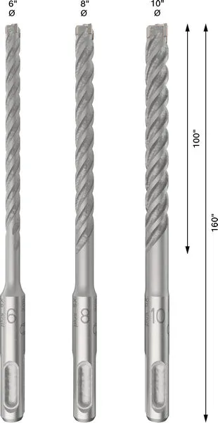 Set PRO SDS plus-5X burgija za udarne bušilice 5/6/6/8/10 mm, 3 kom 2608833912