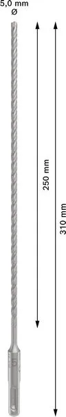PRO SDS plus-5X burgija za udarne bušilice 5×250×310 mm 2608836607