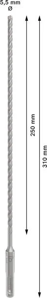 PRO SDS plus-5X burgija za udarne bušilice 5,5×250×310 mm 2608836610