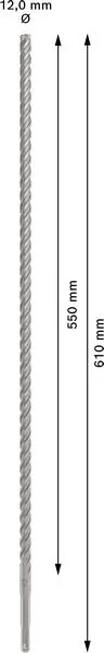 PRO SDS plus-5X burgija za udarne bušilice 12×550×610 mm 2608836620