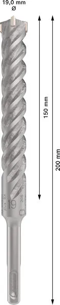 PRO SDS plus-5X burgija za udarne bušilice, 19×150×200 mm 2608836636