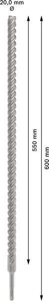 PRO SDS plus-5X burgija za udarne bušilice, 20×550×600 mm 2608836642