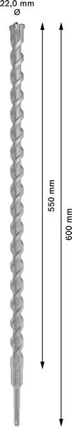 PRO SDS plus-5X burgija za udarne bušilice 22×550×600 mm 2608836646