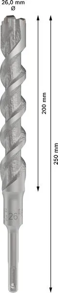 PRO SDS plus-5X burgija za udarne bušilice, 26×200×250 mm 2608836651