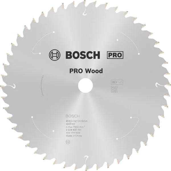 Bosch PRO Wood list akumulatorske kružne testere 184×1,6×16 mm, T48 2608837701