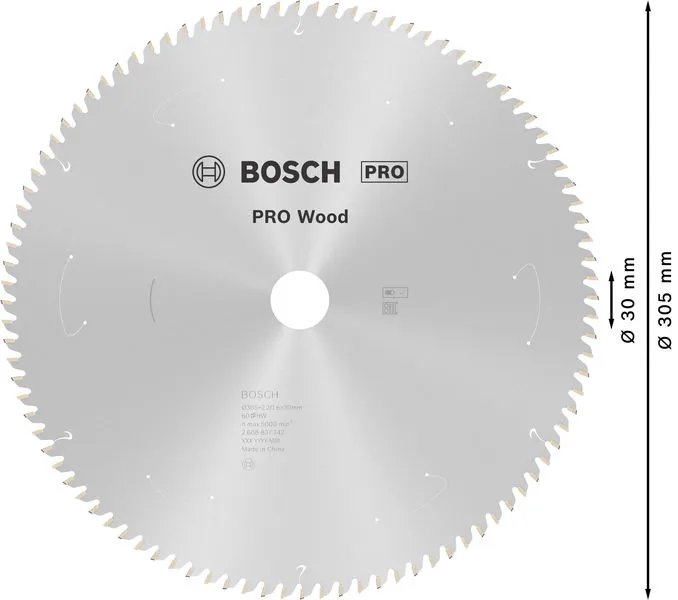 PRO Wood list akumulatorske kružne testere 305×2,2×30 mm, T60 2608837742