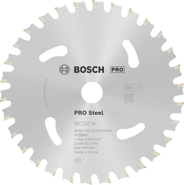 Bosch PRO Steel cordless list kružne testere 136×1,6×15,875 mm 2608837745