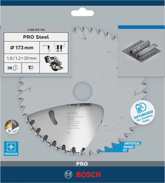 PRO Steel cordless list kružne testere 173×1,6×20 mm 2608837750