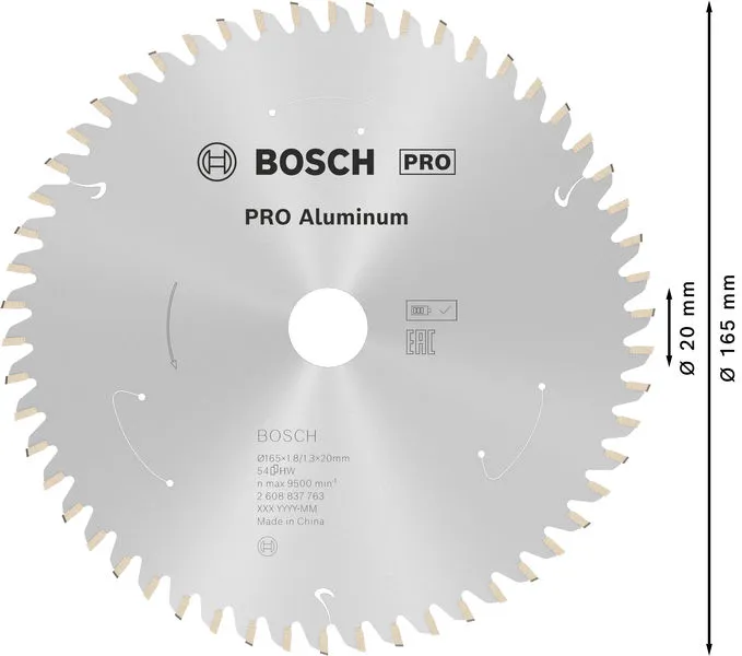 PRO Aluminium cordless list kružne testere 165×1,8×20 mm 2608837763