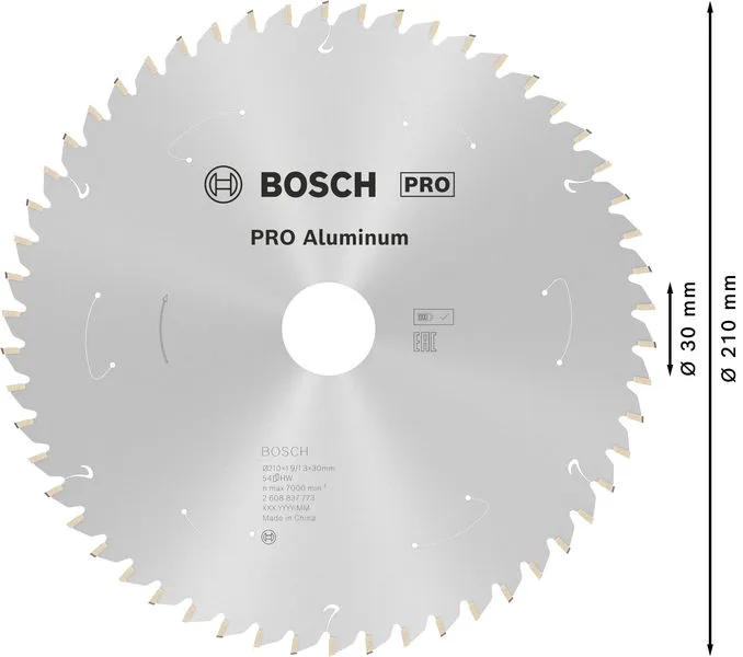 PRO Aluminium cordless list kružne testere 210×1,9×30 mm 2608837773