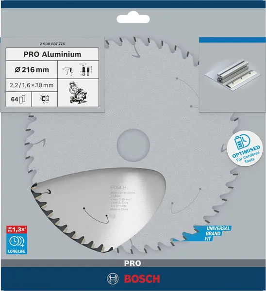 PRO Aluminium cordless list kružne testere 216×2,2×30 mm 2608837776