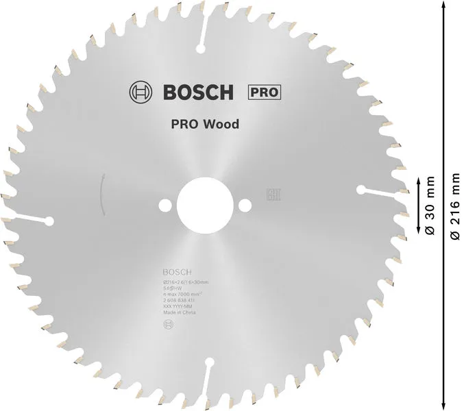 PRO Wood list kružne testere, 216×2,6×30 mm, T54 2608838411