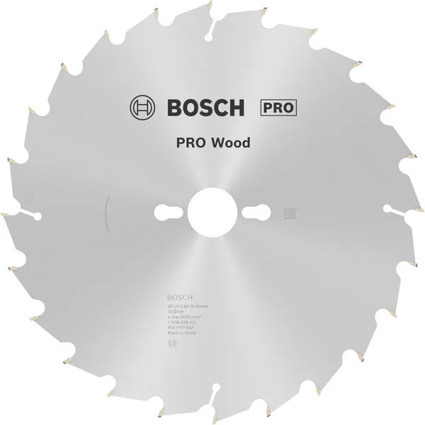 Bosch PRO Wood list kružne testere, 254×2,8×30 mm, T24 2608838412