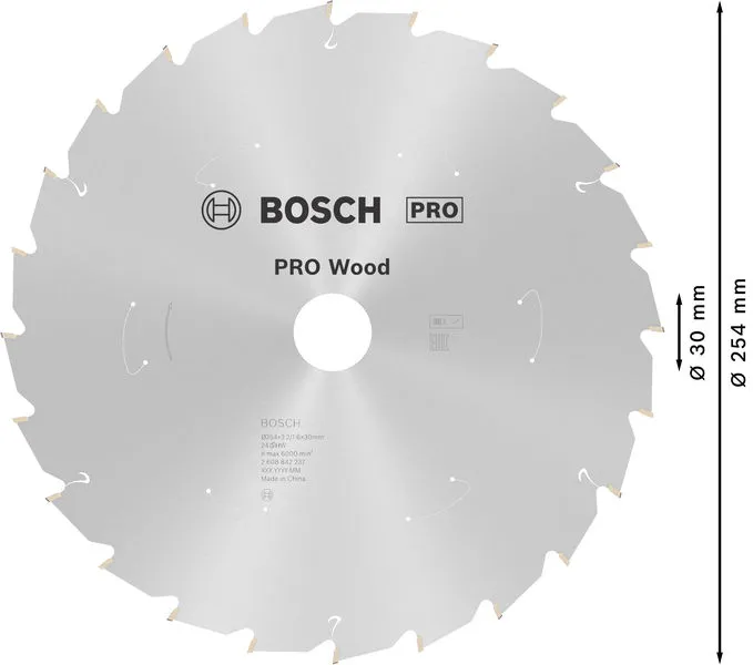 PRO Wood list akumulatorske kružne testere, 254×2,2×30 mm, T24 2608842237