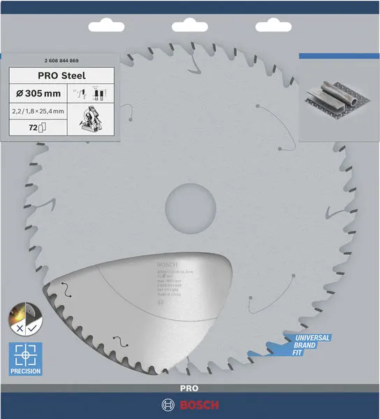 PRO Steel list kružne testere sa kablom, 305×2,2×25,4 mm, T72 2608844869