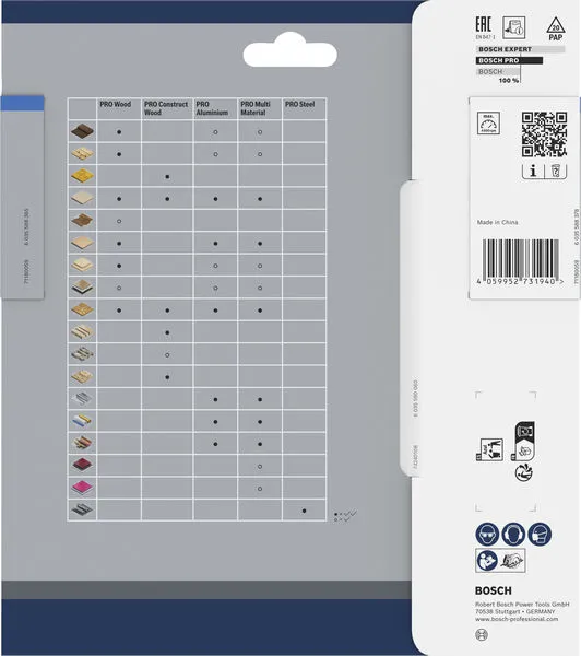 PRO Steel aku list kružne testere, 165×1,6×20 mm 2608846858