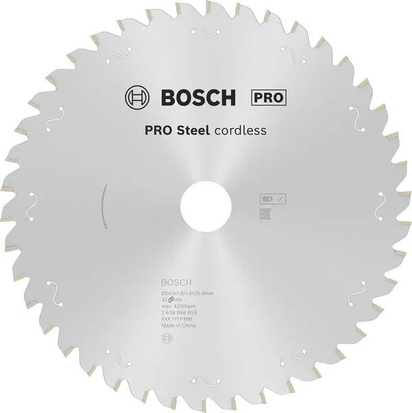 Bosch PRO Steel aku list kružne testere, 203×1,8×25,4 mm 2608846859